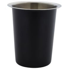 Genware Stainless Steel Black Cutlery Cylinder 4.1/2"