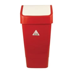 SYR Lucy Polypropylene Swing Bin 50 Litre Red