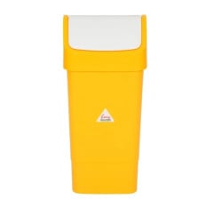 SYR Lucy Polypropylene Swing Bin 50 Litre Yellow