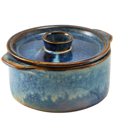 Terra Porcelain Aqua Blue Mini Casserole Dish 14cm/5.5" (Pack of 6)