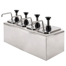 Stainless Steel Pump Dispenser 4 x 2 Litre