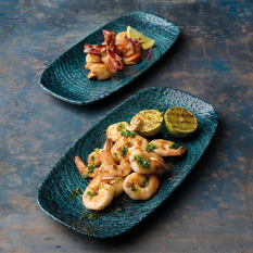 Churchill Studio Prints Homespun Chroma Blue Chefs Oblong Plate 20 x 12.1cm/7.8 x 4.75" (Pack of 12)