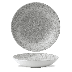Raku Jasper Grey Evolve Coupe Bowl 9.75 Inch