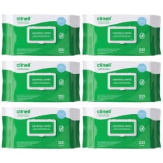 Clinell Universal Wipes (6 x Pack of 200)