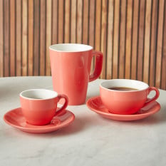 GenWare Porcelain Coral Bowl Shaped Cup 90ml/3oz (Pack of 6)