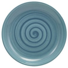 Miro Porcelain Blue Coupe Plate 19cm/7.5" (Pack of 6)
