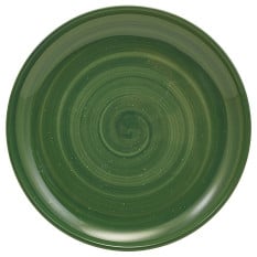 Miro Porcelain Green Coupe Plate 24cm/9.5" (Pack of 6)