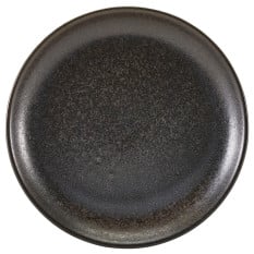 Terra Porcelain Black Coupe Plate 24cm x 6