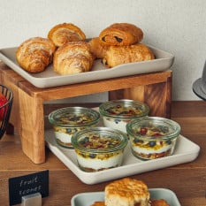 White Copenhagen Melamine GN 1/2 Platter 32.5x26.5x3.5cm