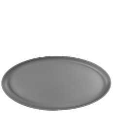 Grey Copenhagen Oval Melamine Dish 47.5 x 24cm/19 x 9.5"