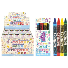 Coloured Wax Crayons 4 Pack Bulk Buy (Box of 120)