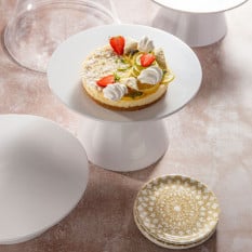 Creations Melamine White Pedestal for Round Top 17.8cm