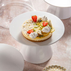 Creations Melamine White Pedestal for Square Top 7.5cm