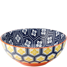 Cadiz Blue & Orange Bowl 16cm/6.3" (Pack of 6)