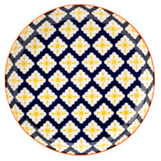 Cadiz Blue & Orange Plate 8" (20cm)