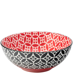 Cadiz Red & Black Bowl 16cm/6.3" (Pack of 6)
