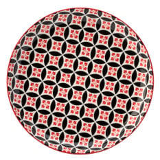 Cadiz Red & Black Plate 8" (20cm)