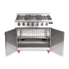 Buffalo Commercial Gas Oven Range 6 Burner NAT/LPG