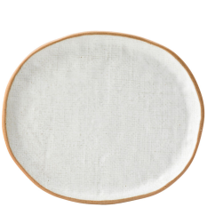 Hessian Plate 21.3 x 18.3cm/8.3 x 7.2" (Pack of 6)