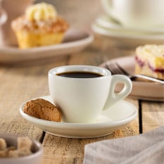 Barista Espresso Matt White Coffee Saucer 12cm/4.75" (Pack of 12)