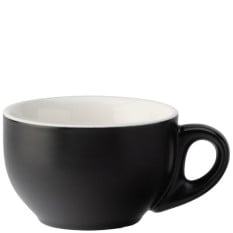 Barista Latte Matt Black Coffee Cup 280ml/10oz (Pack of 6)