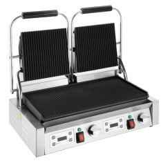 Buffalo Double Contact Grill Ribbed/Ribbed Plate