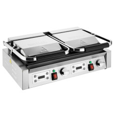 Buffalo Double Contact Grill Ribbed/Ribbed Plate