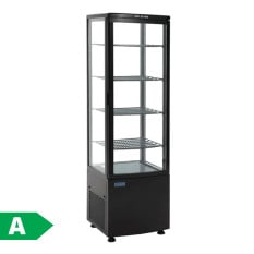 Polar C-Series Energy Efficent Display Fridge Curved Door Black 235 Litre