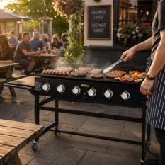 Buffalo Commercial LPG Gas BBQ Griddle 6 Burner