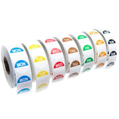 Day Dot Food Labels Round 20mm (Roll of 1000)