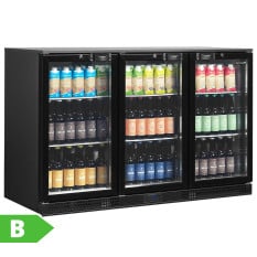 Tefcold Back Bar Bottle Cooler Beer Fridge Triple Hinged Door 300 Litre