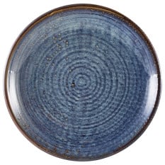 Terra Porcelain Aqua Blue Deep Coupe Plate 25cm