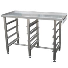 DC Pass Through Entry/Exit Table Right to Left with Basket Storage Racks