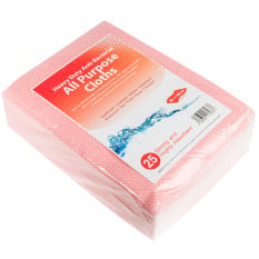 Antibacterial All Purpose Cloth Heavy Duty Red (Pack of 25)