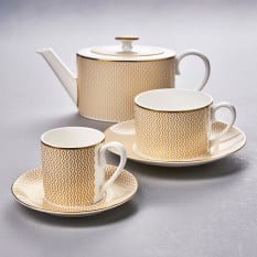 William Edwards Diamond Gold Coupe Coffee Can Cup 6cm/2" 100ml/3.5oz (Pack of 12)