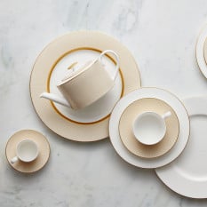 William Edwards Diamond Gold Coupe Espresso Saucer 12cm/4.5" (Pack of 12)