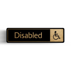 Buzz DM088 Gold On Black Bar Signs 43x178 - Disabled