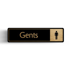 Buzz DM090 Gold On Black Bar Signs 43x178 - Gents