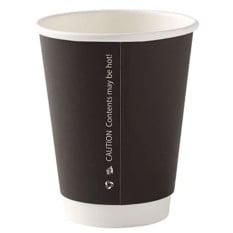 Recyclable Paper Cup Double Walled Black 236ml/8oz (Pack of 500)