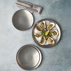 GenWare Vintage Steel Double Walled Coupe Plate 20.5cm/8" (Pack of 12)