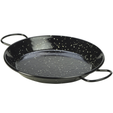 Black Enamel Paella Pan 20cm (Pack of 6)
