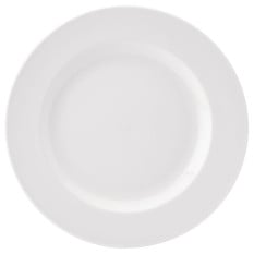 Pure White Wide Rim Plate 25.5cm/10" (Pack of 24)