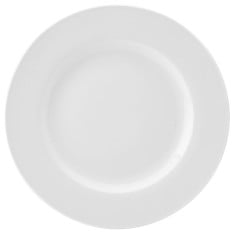 Pure White Wide Rim Plate 27cm/10.6" (Pack of 18)