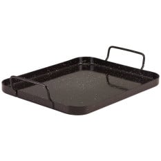 GenWare Black Enamel Tray 25 x 20cm/9.84 x 7.87" (Pack of 6)