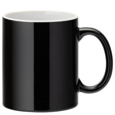Pure White Straight-Sided Black Mug 340ml/12oz (Pack of 12)