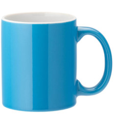 Pure White Straight-Sided Blue Mug 340ml/12oz (Pack of 12)