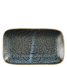 Churchill Inked Cascade Sapphire Blue Natural Tray 22 x 13cm (Pack of 6)