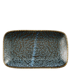 Churchill Inked Cascade Sapphire Blue Natural Tray 26 x 15cm (Pack of 6)