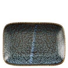 Churchill Inked Cascade Sapphire Blue Natural Tray 26 x 18cm (Pack of 6)