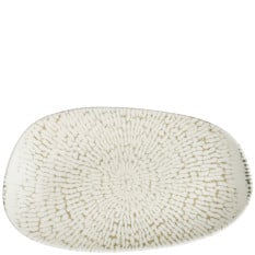 Churchill Inked Cascade Taupe Opal Organic Oblong Plate 22 x 13cm (Pack of 6)